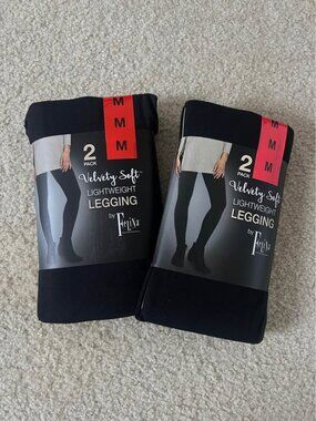 Velvety Soft Lightweight Leggings 2 packs (M)